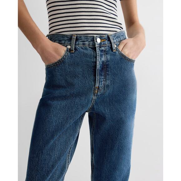 Everlane 90s Cheeky Jean Deep Atlantic Blue Organic Denim Straight Leg 23 Ankle - Picture 6 of 14